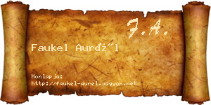 Faukel Aurél névjegykártya