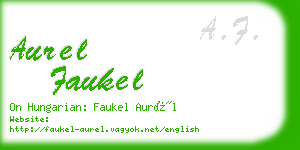 aurel faukel business card